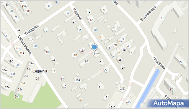 Legionowo, Rejtana Tadeusza, 9, mapa Legionowo