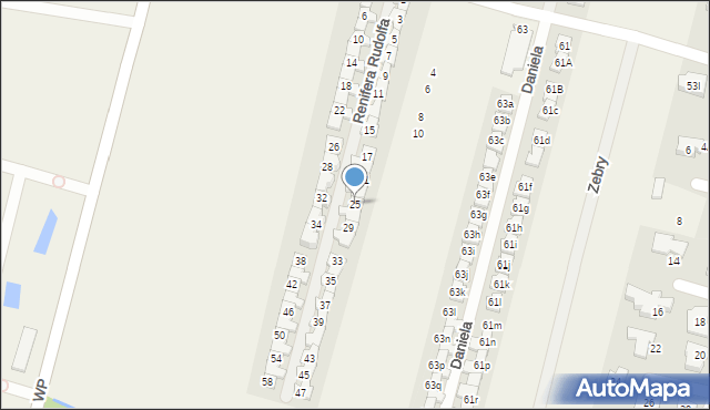 Lesznowola, Renifera Rudolfa, 25, mapa Lesznowola