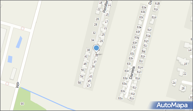 Lesznowola, Renifera Rudolfa, 35, mapa Lesznowola