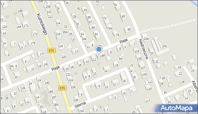 Lublin, Reja Mikołaja, 10a, mapa Lublina