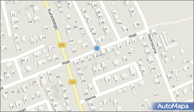 Lublin, Reja Mikołaja, 14, mapa Lublina