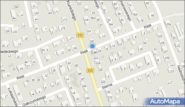 Lublin, Reja Mikołaja, 22, mapa Lublina