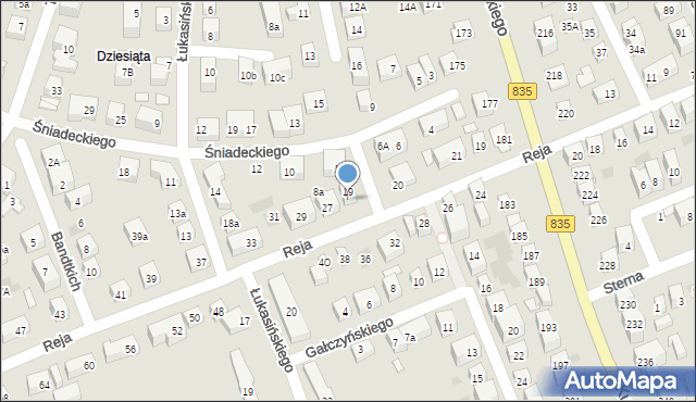 Lublin, Reja Mikołaja, 25, mapa Lublina