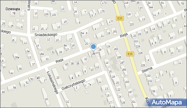 Lublin, Reja Mikołaja, 28, mapa Lublina