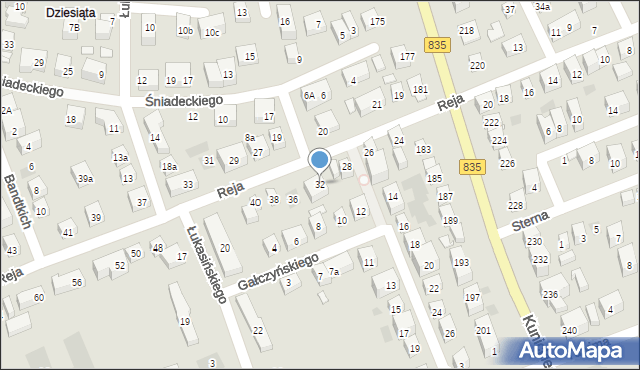 Lublin, Reja Mikołaja, 32, mapa Lublina