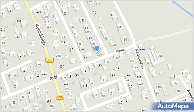 Lublin, Reja Mikołaja, 7, mapa Lublina