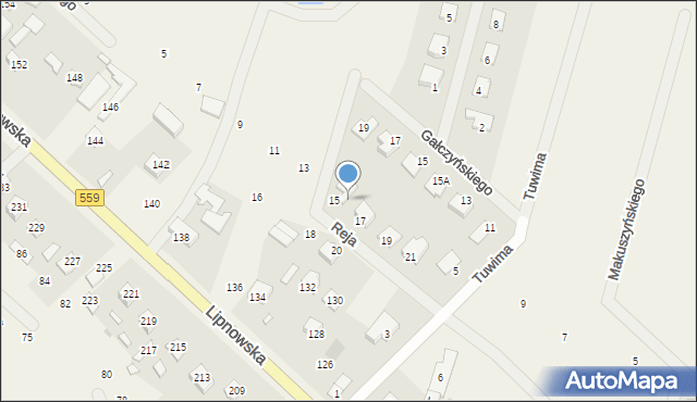 Maszewo Duże, Reja Mikołaja, 5, mapa Maszewo Duże