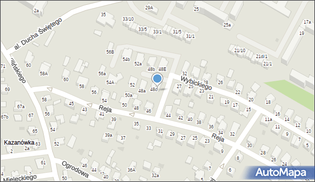 Mielec, Reja Mikołaja, 48d, mapa Mielca