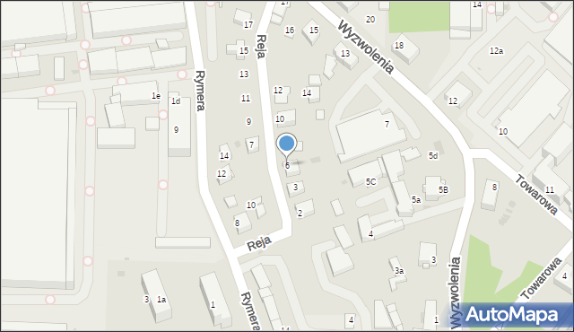 Mikołów, Reja Mikołaja, 6, mapa Mikołów