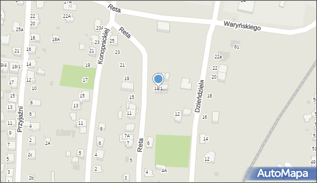 Mikołów, Reta, 14/2, mapa Mikołów