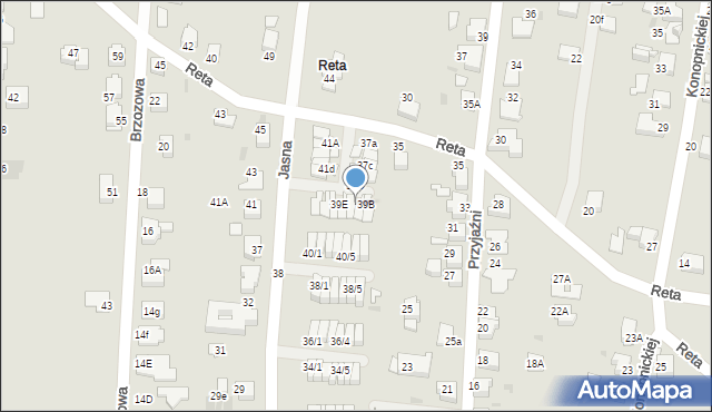 Mikołów, Reta, 39C, mapa Mikołów