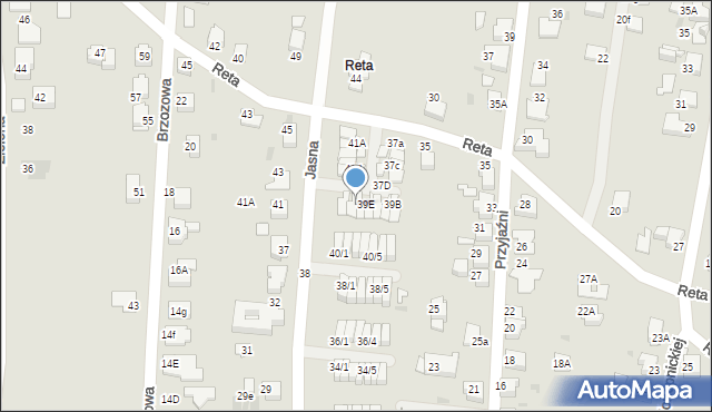 Mikołów, Reta, 39f, mapa Mikołów