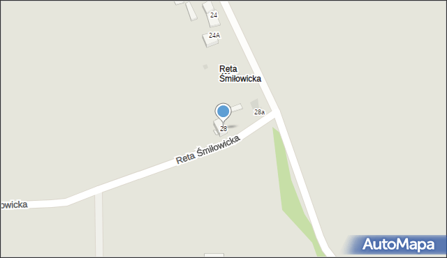 Mikołów, Reta Śmiłowicka, 28, mapa Mikołów