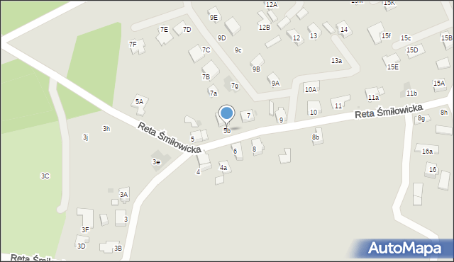 Mikołów, Reta Śmiłowicka, 5b, mapa Mikołów
