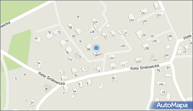 Mikołów, Reta Śmiłowicka, 9A, mapa Mikołów