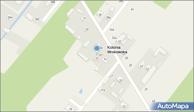 Mroków, Rejonowa, 33A, mapa Mroków