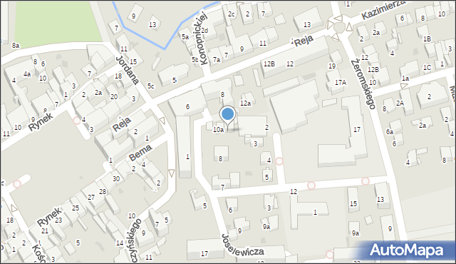 Myślenice, Reja Mikołaja, 10b, mapa Myślenice