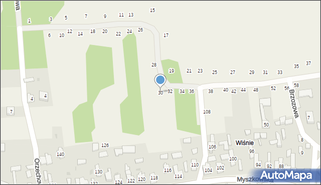 Mysłów, Rędzińska, 30, mapa Mysłów