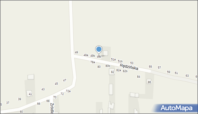 Mysłów, Rędzińska, 49c, mapa Mysłów