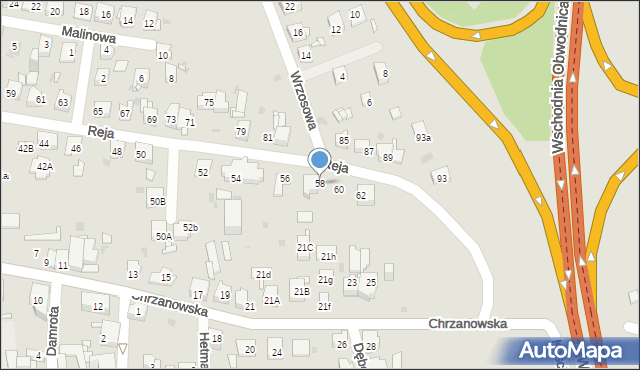 Mysłowice, Reja Mikołaja, 58, mapa Mysłowice