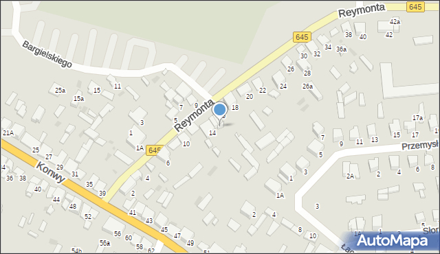 Myszyniec, Reymonta Władysława, 14A, mapa Myszyniec