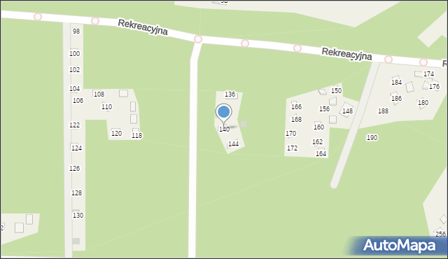 Nakło Śląskie, Rekreacyjna, 140, mapa Nakło Śląskie