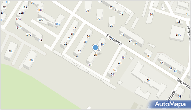 Namysłów, Reymonta Władysława, 40, mapa Namysłów