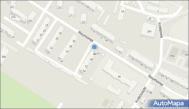 Namysłów, Reymonta Władysława, 46, mapa Namysłów