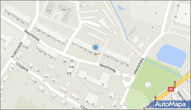 Namysłów, Reymonta Władysława, 85, mapa Namysłów