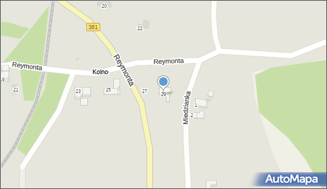 Nowa Ruda, Reymonta Władysława, 29, mapa Nowa Ruda