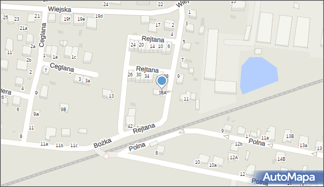 Oleśnica, Rejtana Tadeusza, 38A, mapa Oleśnica