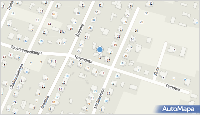 Olszewo-Borki, Reymonta Władysława, 2, mapa Olszewo-Borki