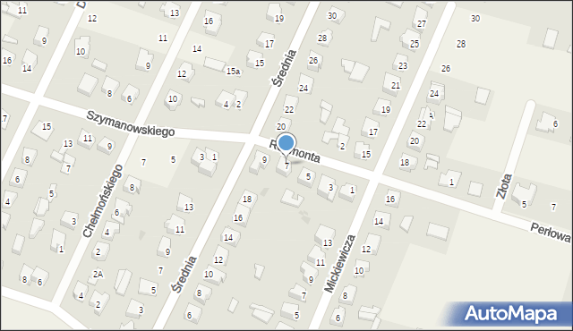 Olszewo-Borki, Reymonta Władysława, 7, mapa Olszewo-Borki