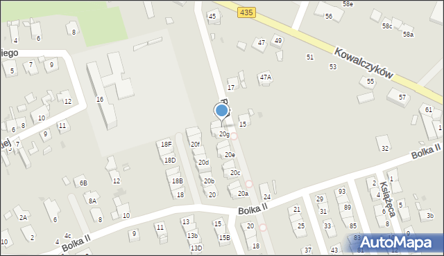 Opole, Reja Mikołaja, 20h, mapa Opola
