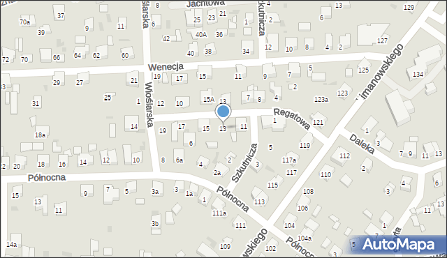 Ostrów Wielkopolski, Regatowa, 13, mapa Ostrów Wielkopolski