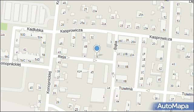 Ostrów Wielkopolski, Reja Mikołaja, 6A, mapa Ostrów Wielkopolski