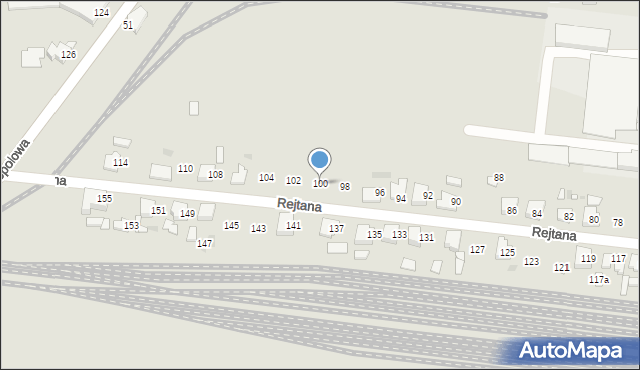 Ostrów Wielkopolski, Rejtana Tadeusza, 100, mapa Ostrów Wielkopolski