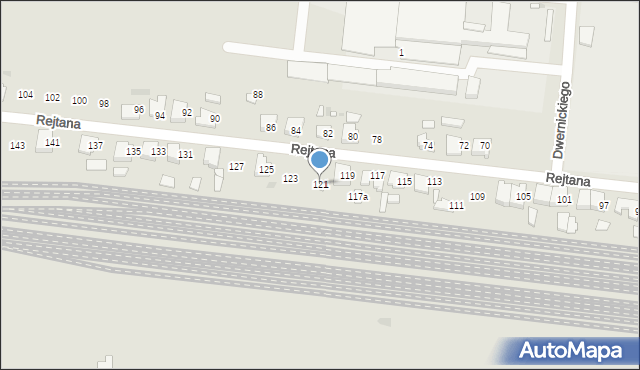 Ostrów Wielkopolski, Rejtana Tadeusza, 121, mapa Ostrów Wielkopolski