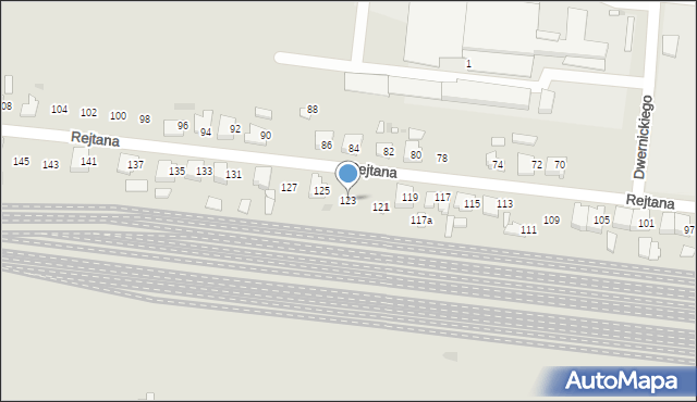 Ostrów Wielkopolski, Rejtana Tadeusza, 123, mapa Ostrów Wielkopolski