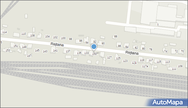 Ostrów Wielkopolski, Rejtana Tadeusza, 131, mapa Ostrów Wielkopolski