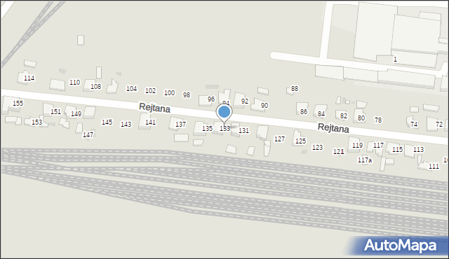 Ostrów Wielkopolski, Rejtana Tadeusza, 133, mapa Ostrów Wielkopolski