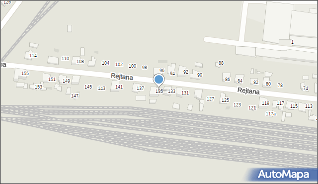 Ostrów Wielkopolski, Rejtana Tadeusza, 135, mapa Ostrów Wielkopolski