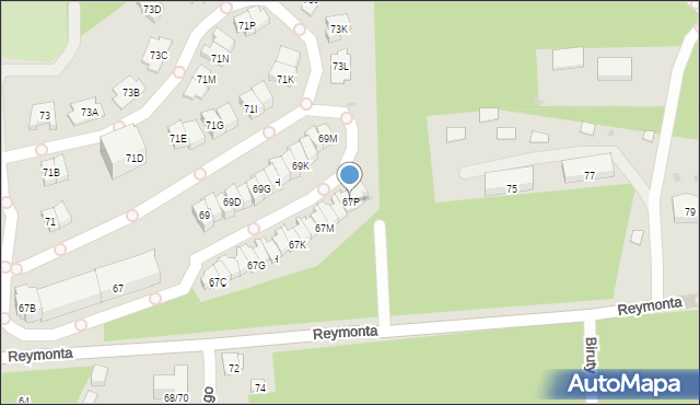 Otwock, Reymonta Władysława, 67P, mapa Otwock