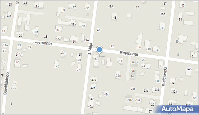 Ożarów Mazowiecki, Reymonta Władysława, 13a, mapa Ożarów Mazowiecki