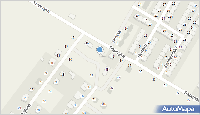 Pępowo, Rejtana Tadeusza, 41a, mapa Pępowo