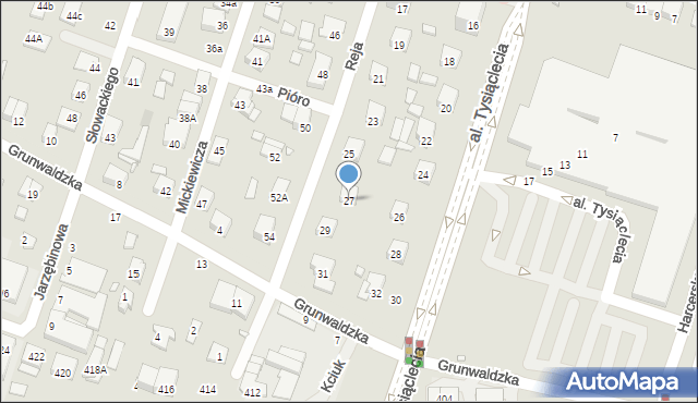 Piastów, Reja Mikołaja, 27, mapa Piastów