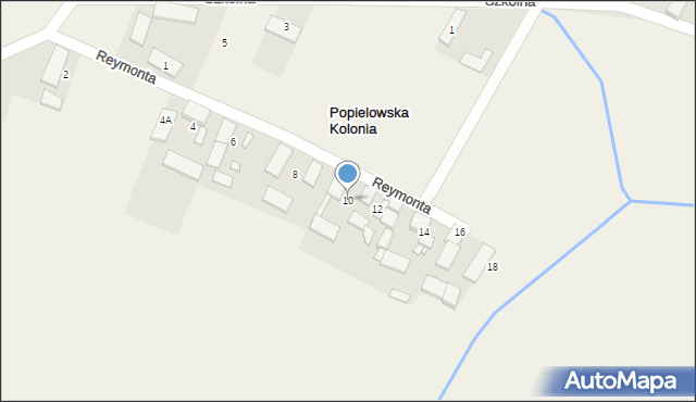 Popielowska Kolonia, Reymonta Władysława, 10, mapa Popielowska Kolonia