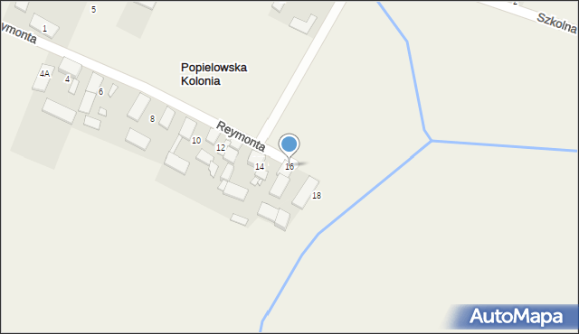 Popielowska Kolonia, Reymonta Władysława, 16, mapa Popielowska Kolonia