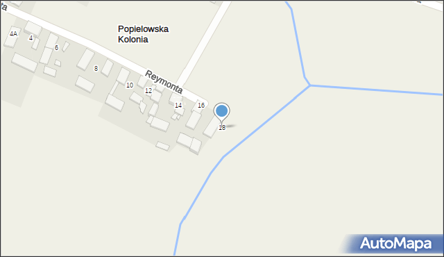 Popielowska Kolonia, Reymonta Władysława, 18, mapa Popielowska Kolonia