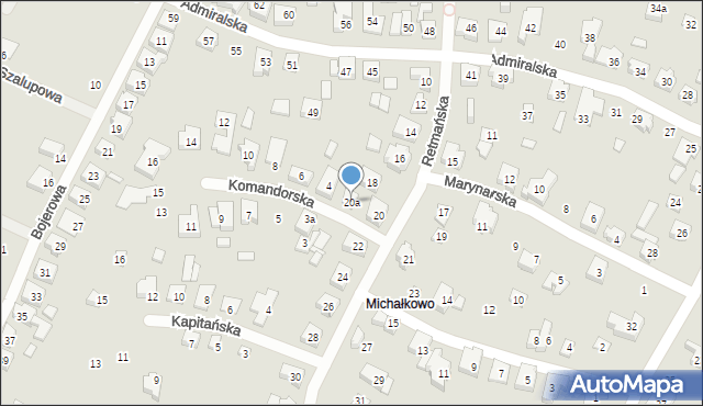 Poznań, Retmańska, 20a, mapa Poznania